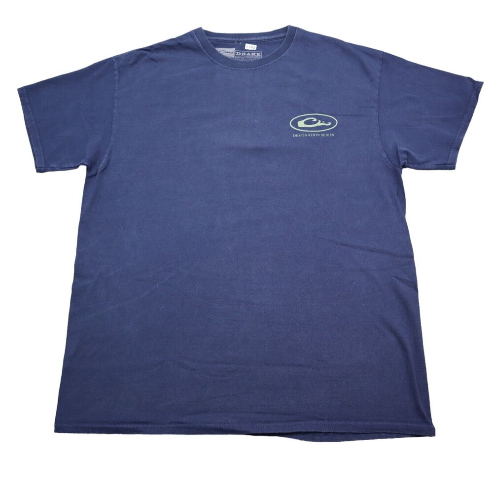 Drake Shirt Mens L Blue Green Golf Outdoor Mississippi Fish Graphic Tee